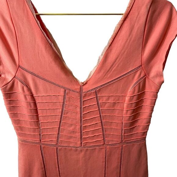 Free People Double V Bodycon Coral Dress Size Large - Picture 4 of 10